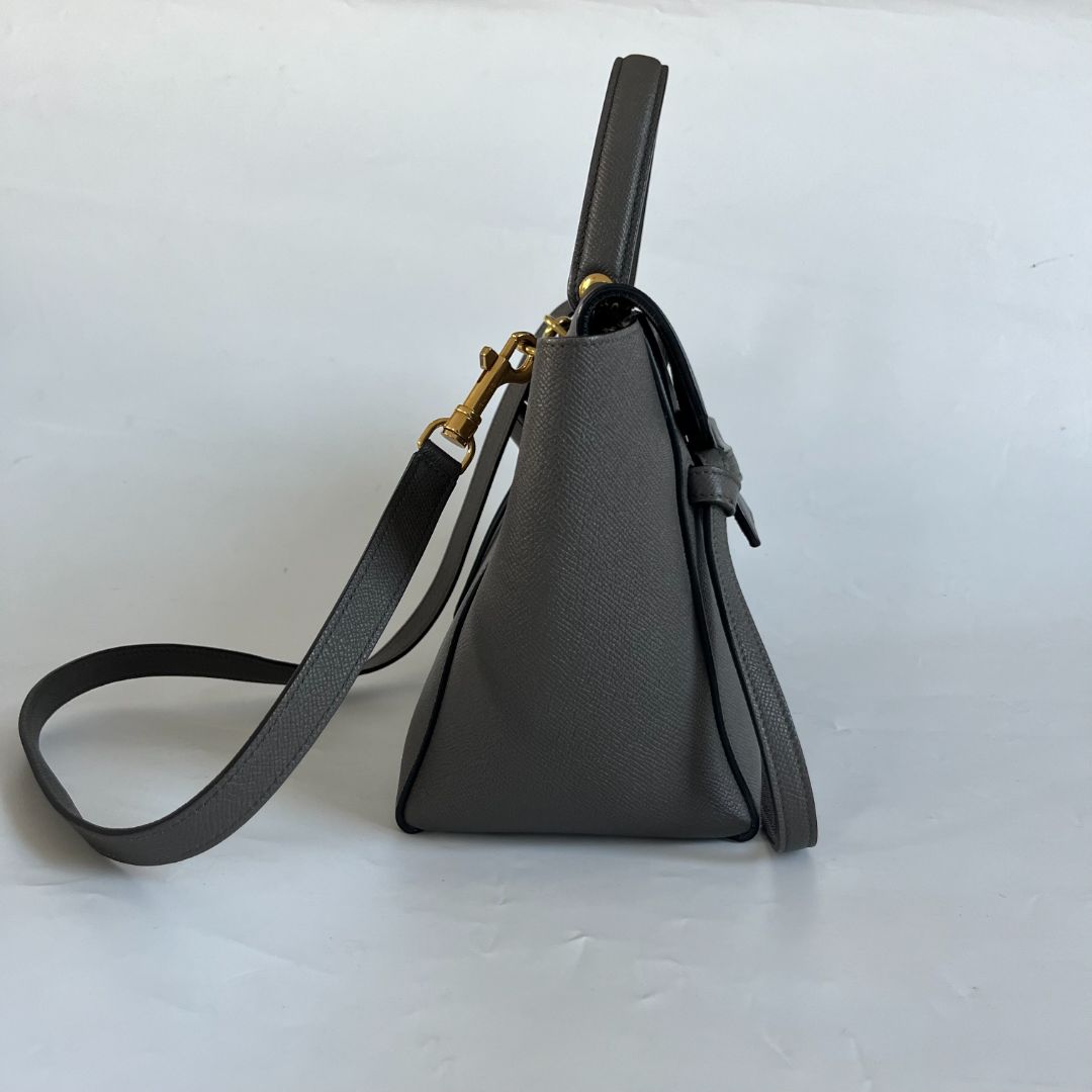 Celine Micro Grey Leather Belt Bag