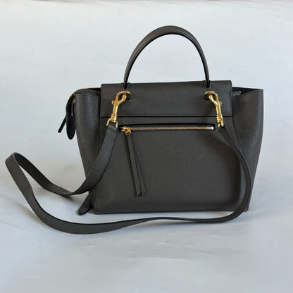 Celine Micro Grey Leather Belt Bag