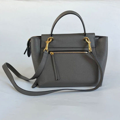 Celine Micro Grey Leather Belt Bag