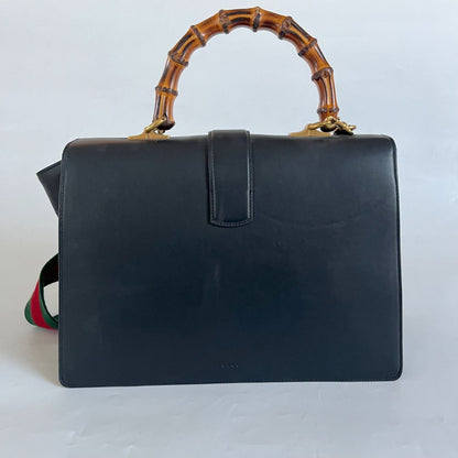 Gucci Dionysus Bamboo Black Leather Handbag