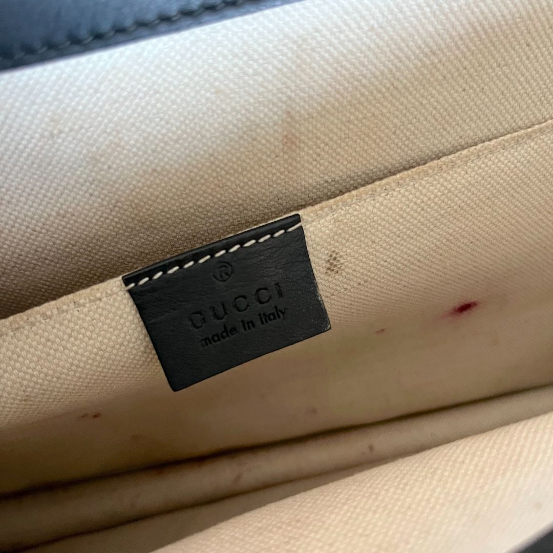 Gucci Dionysus Bamboo Black Leather Handbag