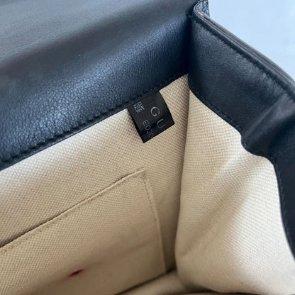 Gucci Dionysus Bamboo Black Leather Handbag