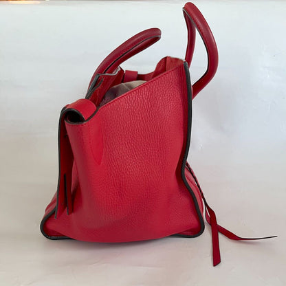 Celine Red Leather Phantom Large Tote Bag