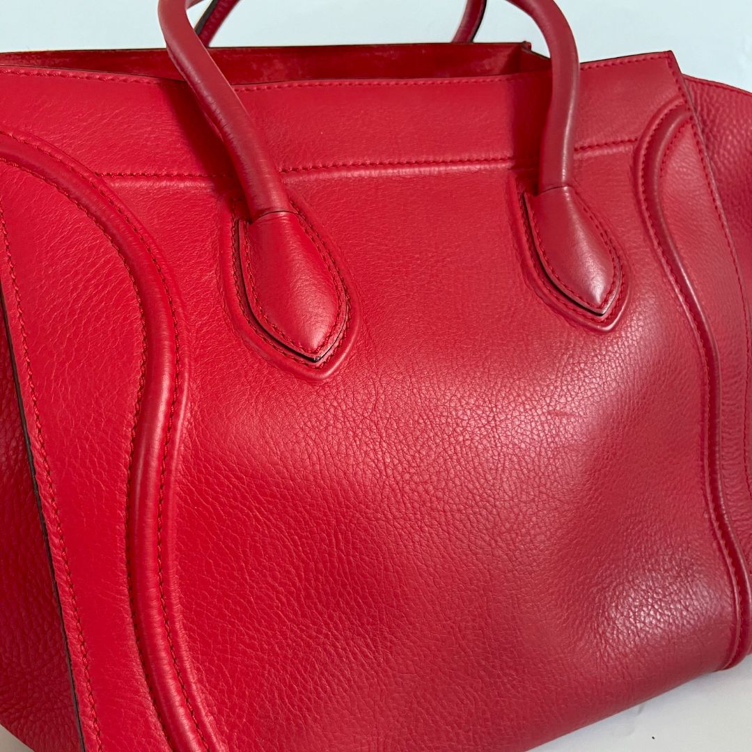 Celine Red Leather Phantom Large Tote Bag