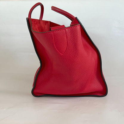 Celine Red Leather Phantom Large Tote Bag