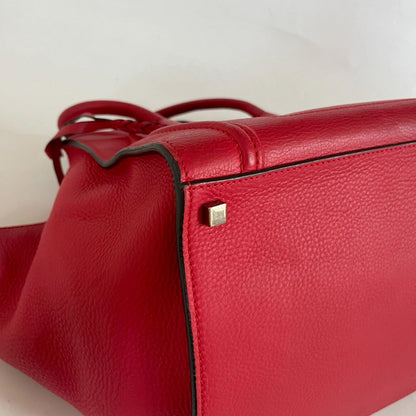 Celine Red Leather Phantom Large Tote Bag