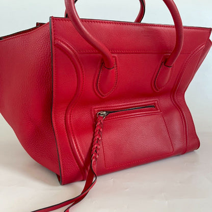 Celine Red Leather Phantom Large Tote Bag