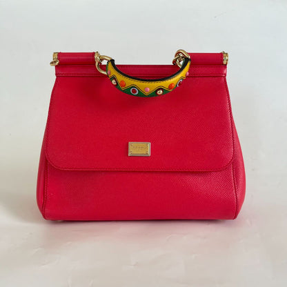 Dolce & Gabbana Peach Medium Sicily Bag