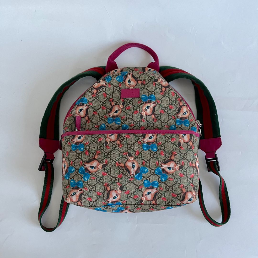 Gucci GG Supreme Monogram Deer Children's Backpack