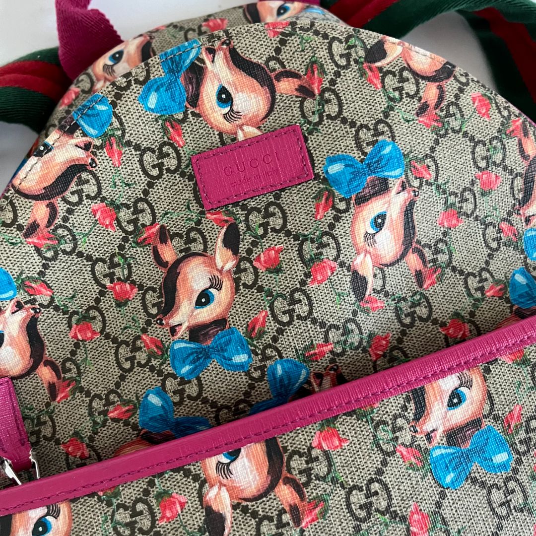 Gucci GG Supreme Monogram Deer Children's Backpack