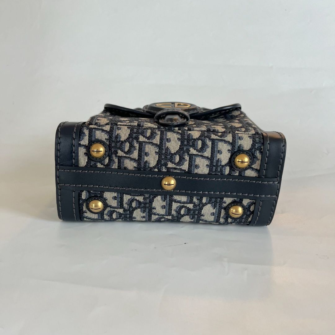 Christian Dior Oblique Mini Tote Bag Blue