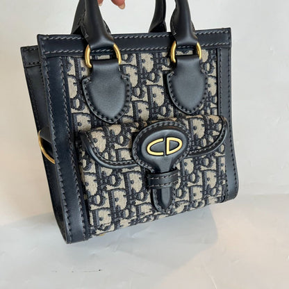 Christian Dior Oblique Mini Tote Bag Blue