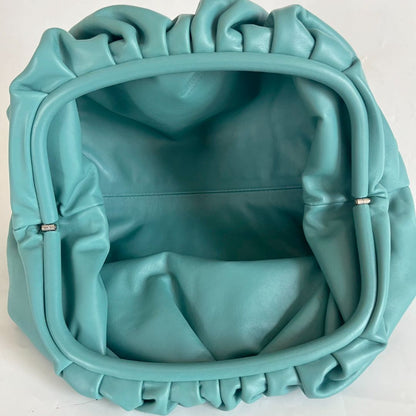 Bottega Veneta Sky blue large pouch