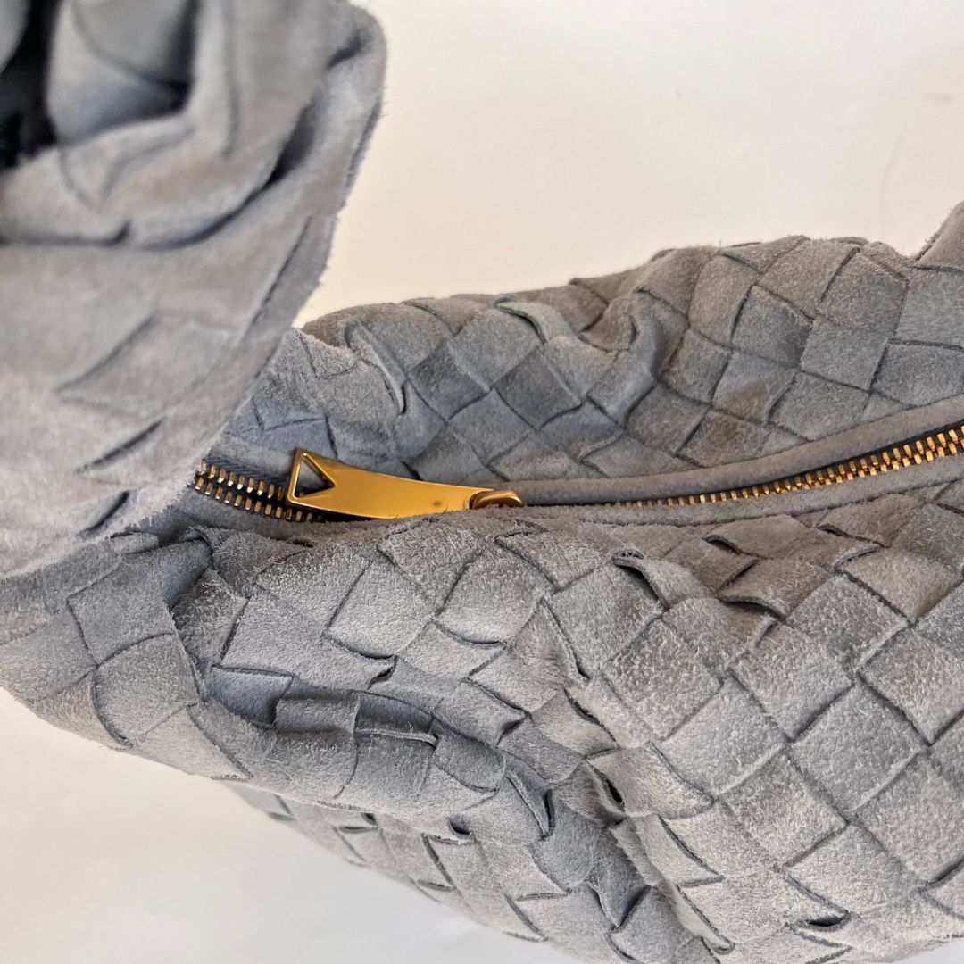 Bottega Veneta Grey Suede Teen Jodie Bag