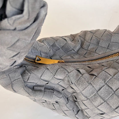 Bottega Veneta Grey Suede Teen Jodie Bag