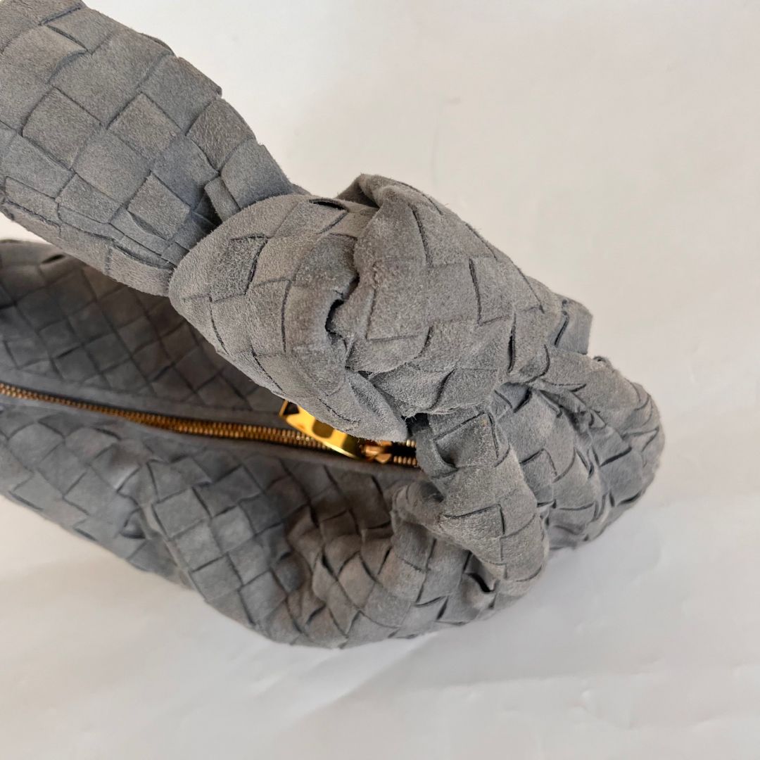 Bottega Veneta Grey Suede Teen Jodie Bag