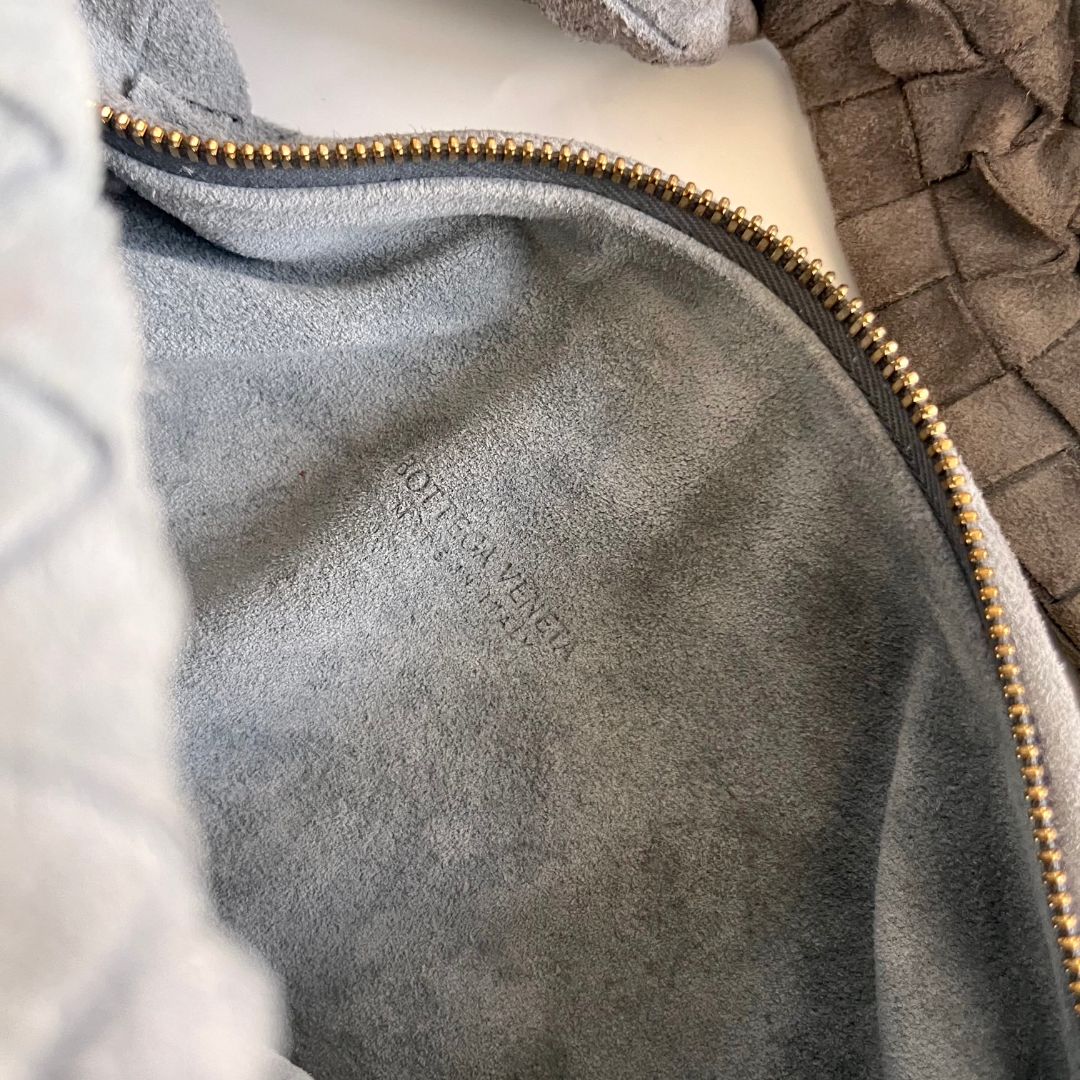 Bottega Veneta Grey Suede Teen Jodie Bag