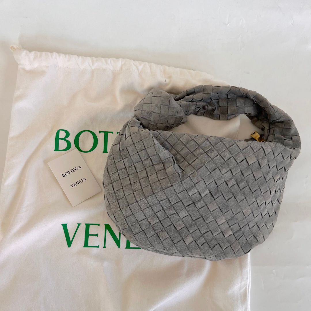 Bottega Veneta Grey Suede Teen Jodie Bag