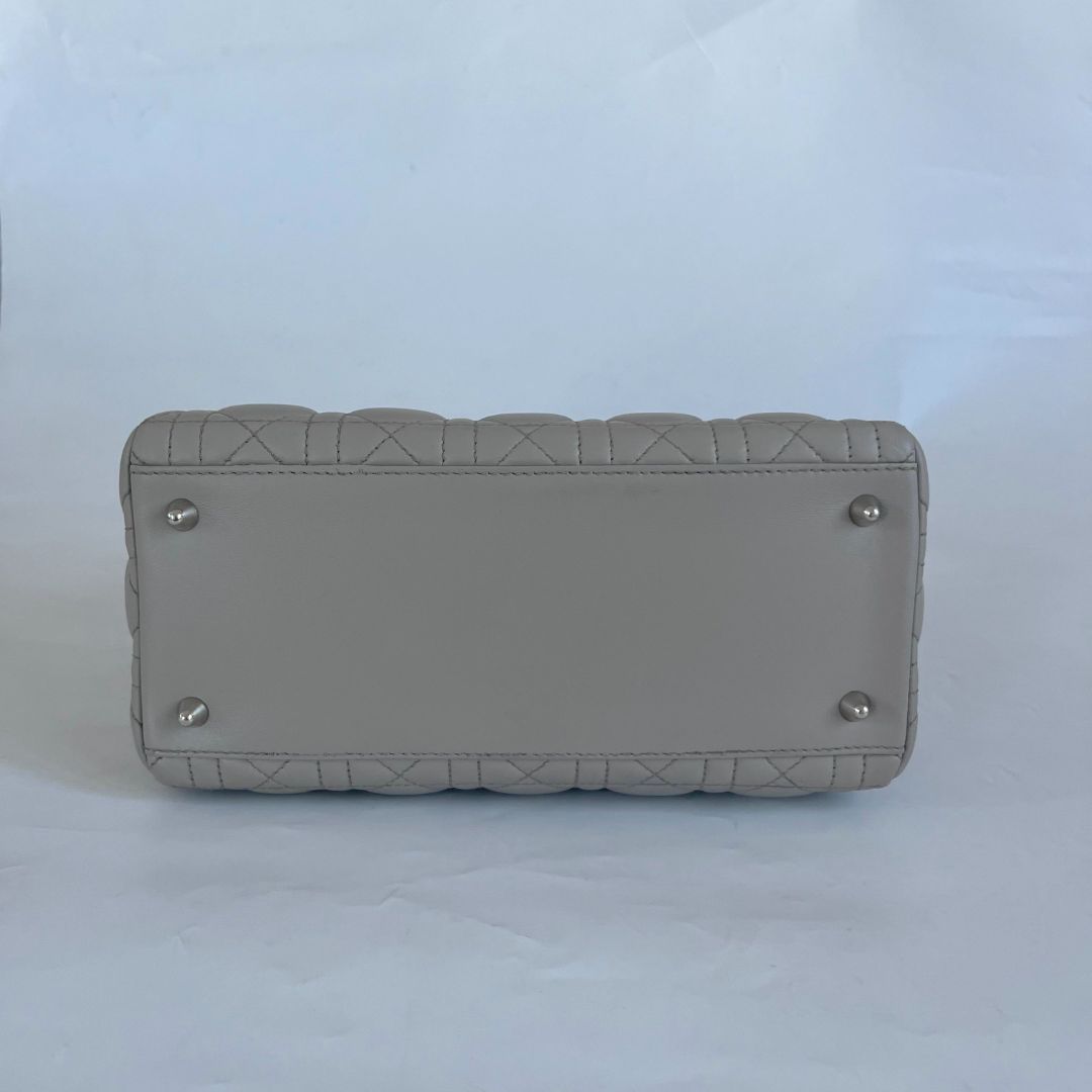 Christian Dior Medium Grey Lady Dior Bag