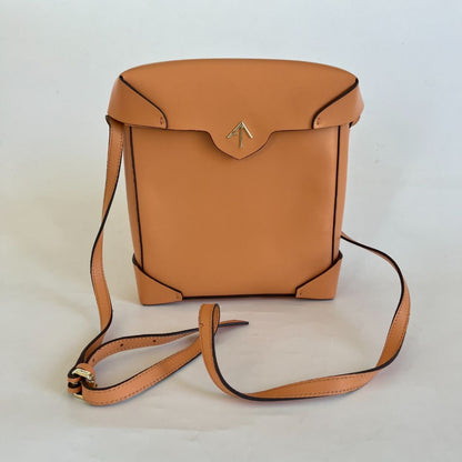 Manu Atelier Brown Pristine Leather Box Bag