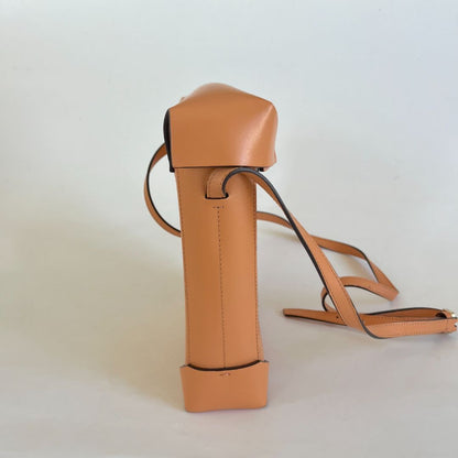 Manu Atelier Brown Pristine Leather Box Bag