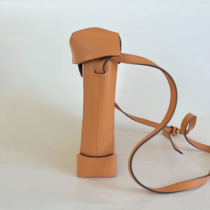 Manu Atelier Brown Pristine Leather Box Bag