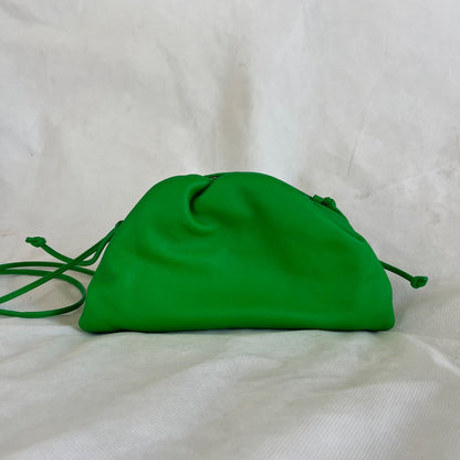 Bottega Veneta Green  Leather Mini The Pouch Cross Body Bags, Mini
