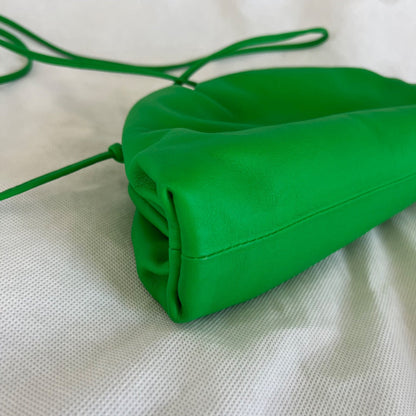 Bottega Veneta Green  Leather Mini The Pouch Cross Body Bags, Mini
