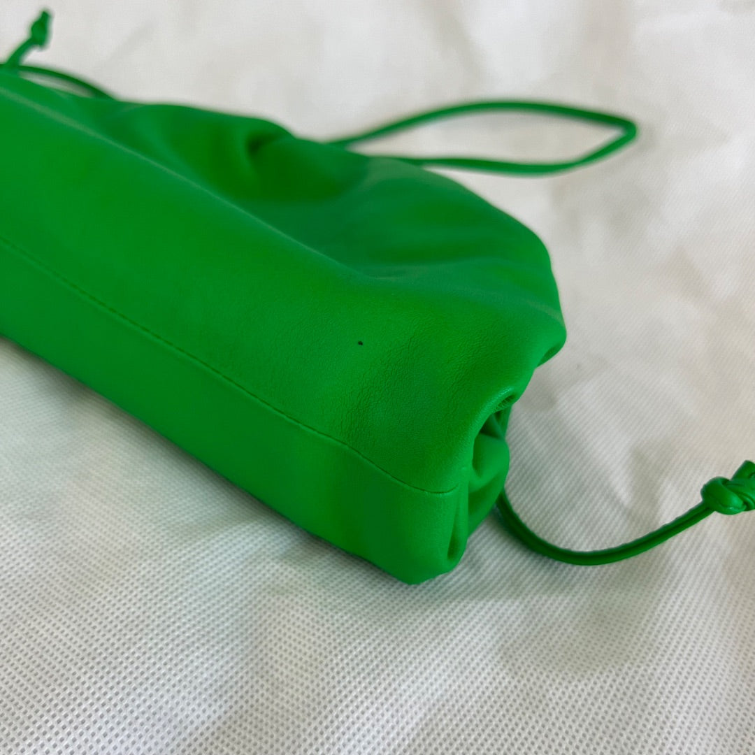 Bottega Veneta Green  Leather Mini The Pouch Cross Body Bags, Mini