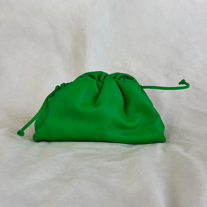 Bottega Veneta Green  Leather Mini The Pouch Cross Body Bags, Mini
