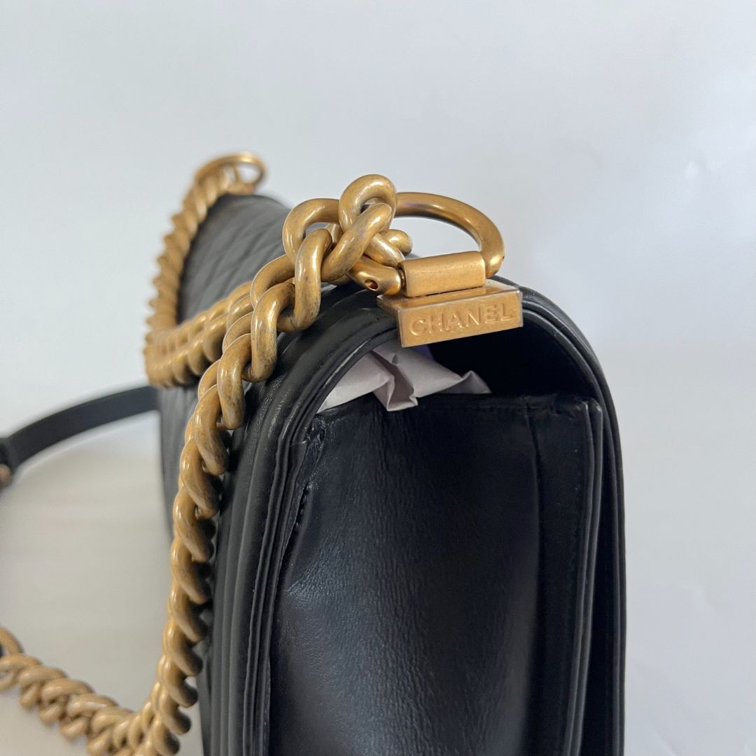 Chanel Quilted Lambskin Medium Le Boy Bag