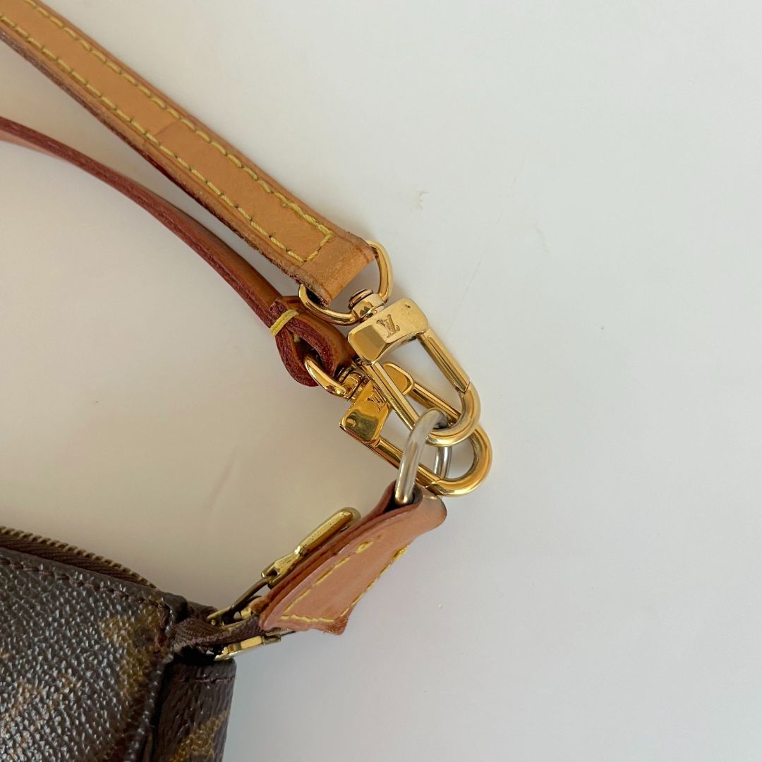 Louis Vuitton Brown Monogram Canvas Pochette Accessoires Shoulder Bag