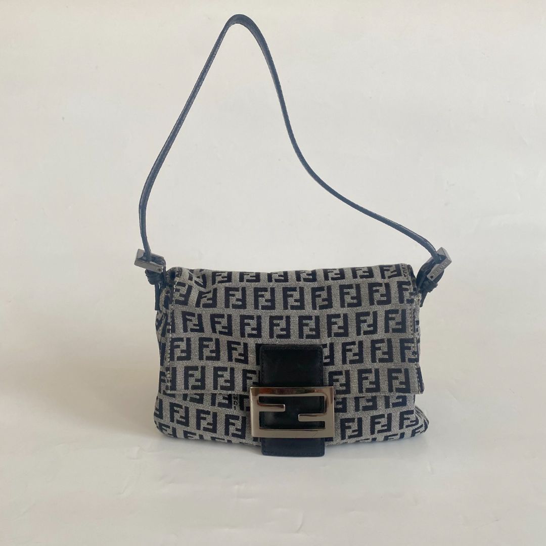 Fendi FF Zucca Vintage Baguette Flap Bag