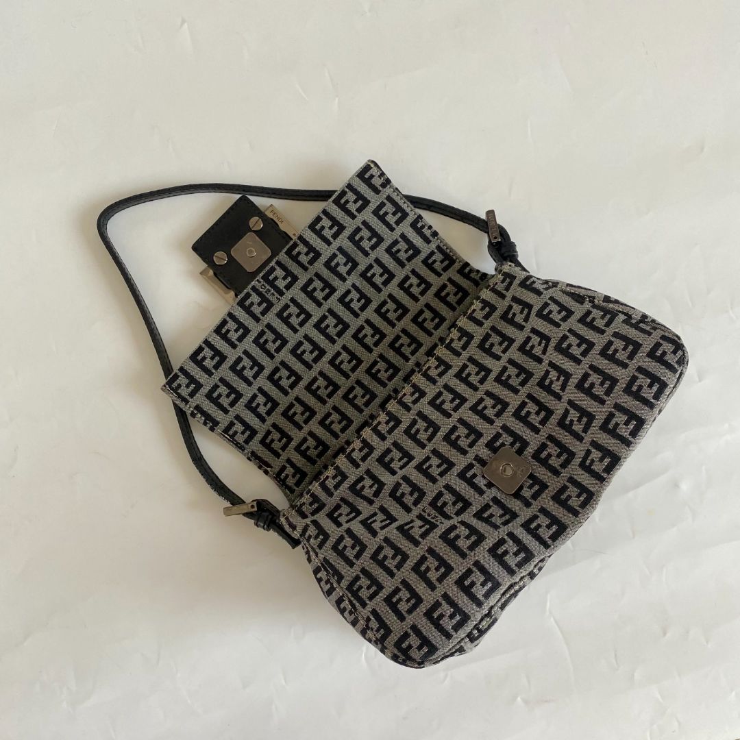 Fendi FF Zucca Vintage Baguette Flap Bag