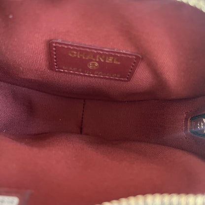 Chanel Mini Black Leather Heart Bag