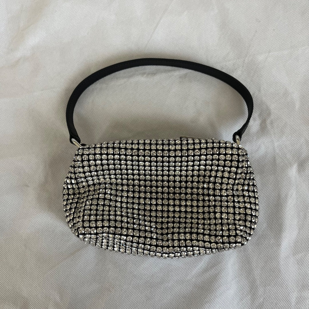 Alexander Wang Black Rhinestone Embellished Clutch bag