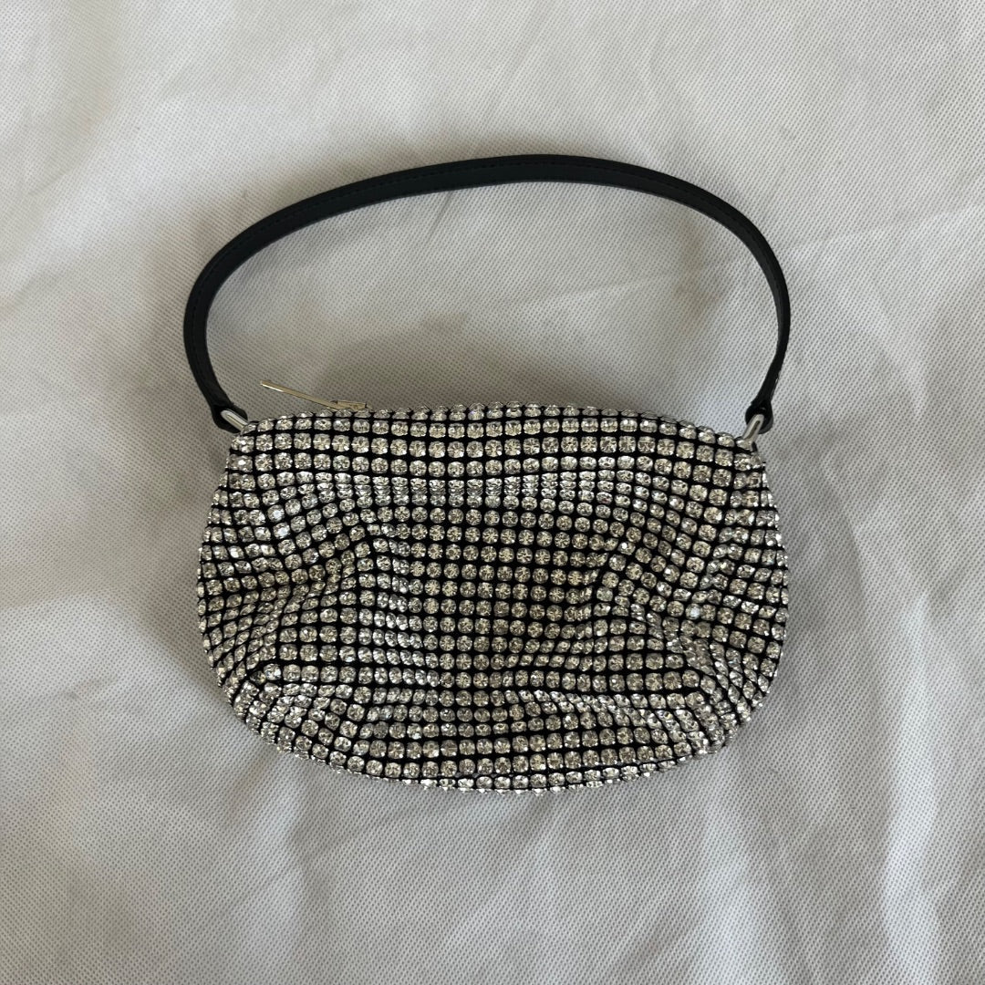 Alexander Wang Black Rhinestone Embellished Clutch bag