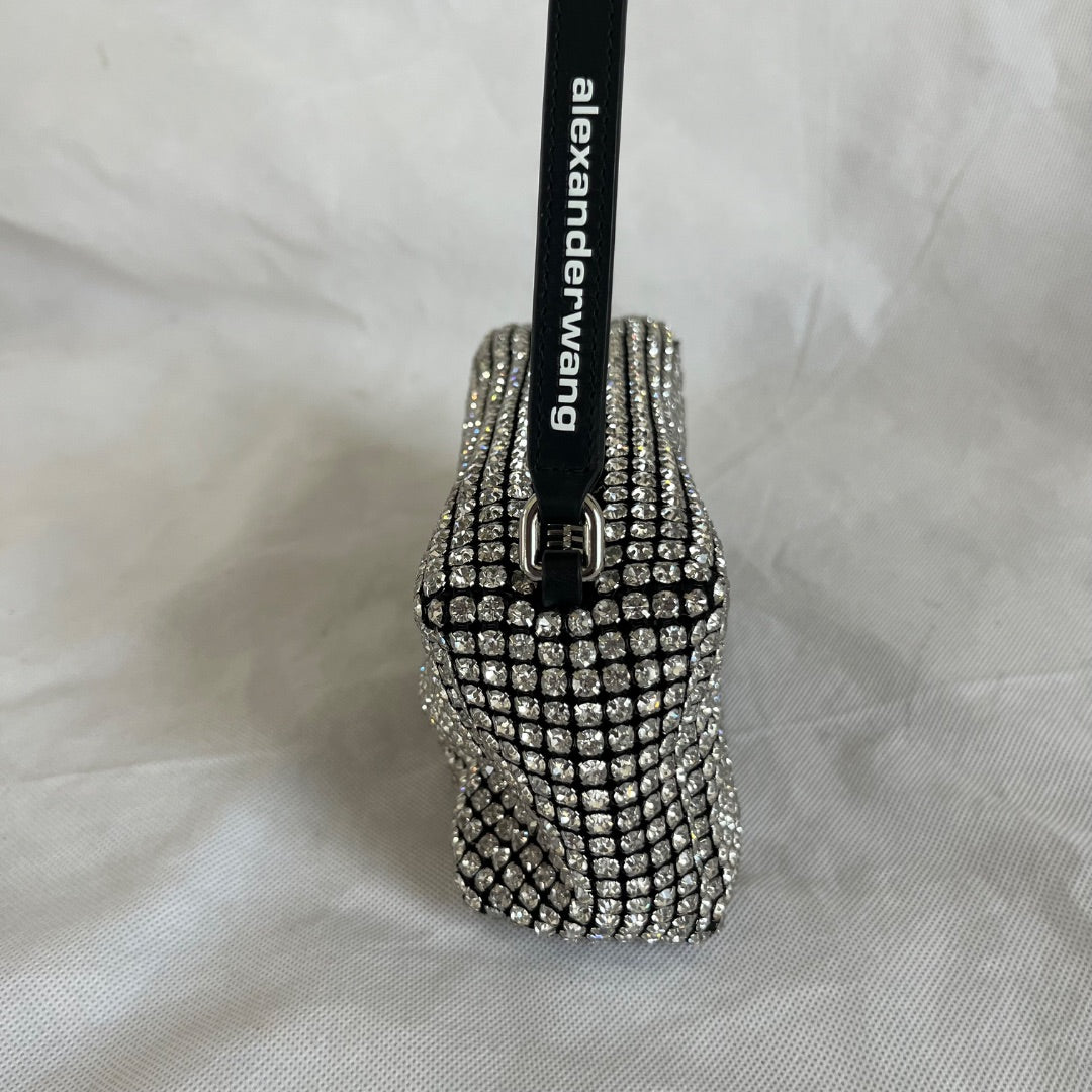 Alexander Wang Black Rhinestone Embellished Clutch bag