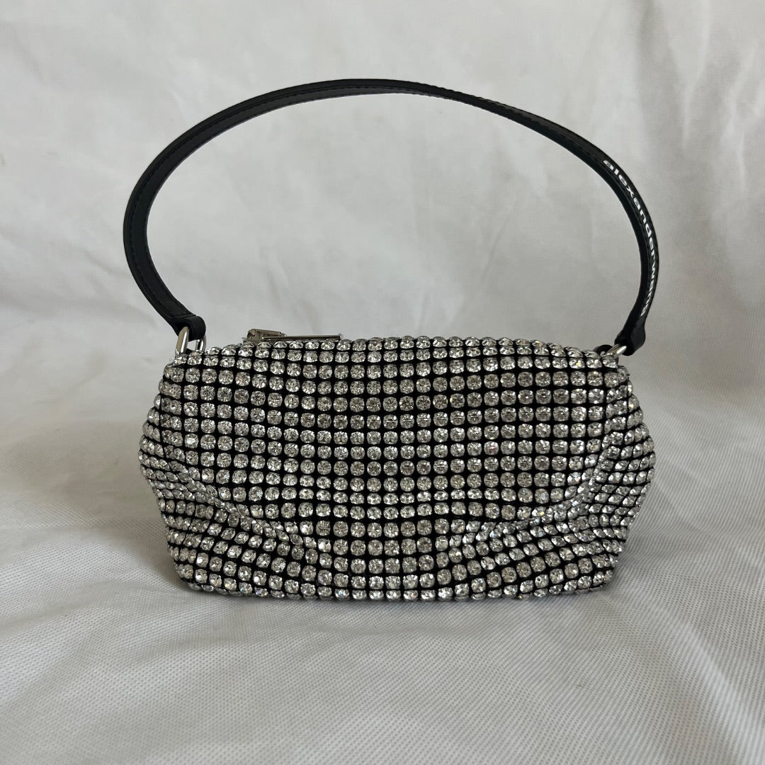 Alexander Wang Black Rhinestone Embellished Clutch bag