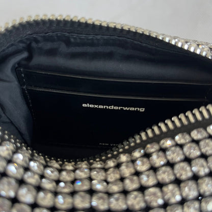 Alexander Wang Black Rhinestone Embellished Clutch bag