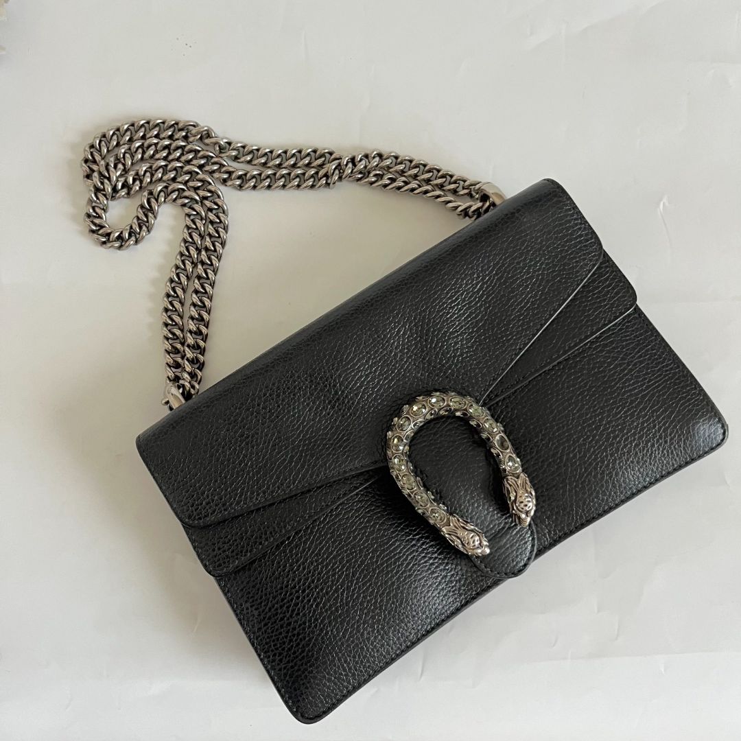 Gucci Black Dionysus Small Leather Bag
