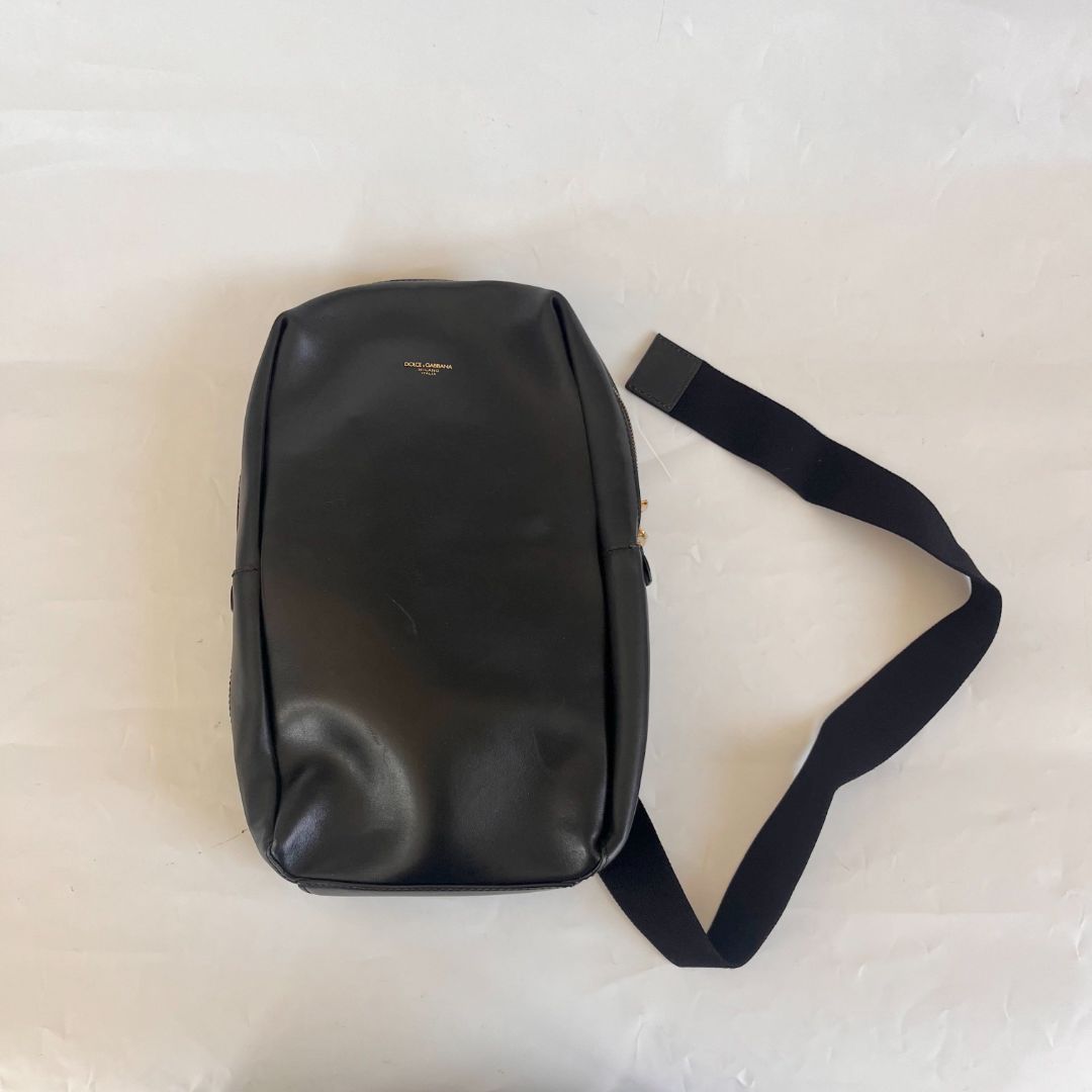 Dolce & Gabbana black leather back bag one shoulder