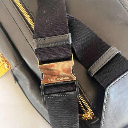 Dolce & Gabbana black leather back bag one shoulder