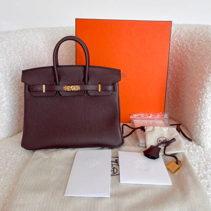 Hermès Birkin 25 Rouge Sellier Togo Bag