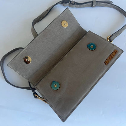 Jacquemus Suede Khaki Le Bambino Long Bag