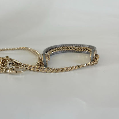 Dior Mini Lady Lizard Print Chain Shoulder Bag Metallic Gold