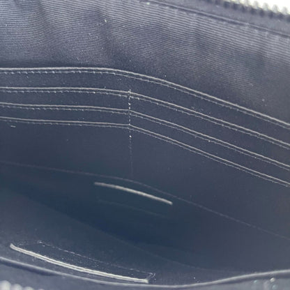 Saint Laurent Black Leather Zip Pouch