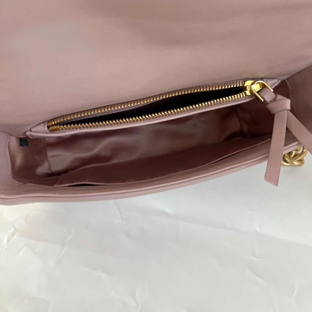 Miu Miu matelassé shoulder light pink bag