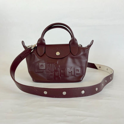 Longchamp Le Pliage Cuir Mini Top Handle Bag