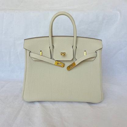 Hermes Birkin 25 Togo Craie GHW Bag